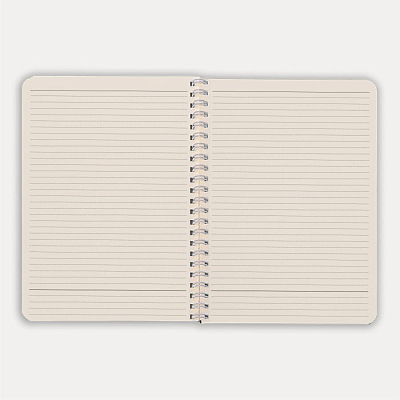 Блокнот на двойной пружине HELIX, 143 х 205 мм, черный с белым, блок в линейку