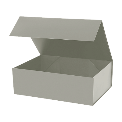 Подарочная коробка-трансформер средняя, серая (Серый)