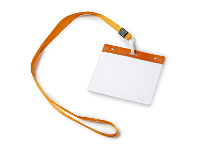 Ланъярд POMEL с карабином и бейджем (Оранжевый)