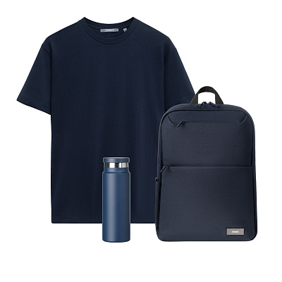 Набор с одеждой Крис (KRIS) (футболка, рюкзак, бутылка),синий, 3XL (Синий)