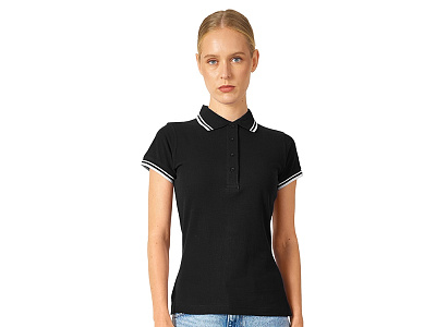 Рубашка поло Erie женская (Черный/белый) Рубашка поло Erie женская (Черный/белый)