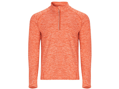 Толстовка с воротом на молнии Melbourne мужская (Оранжевый меланж)