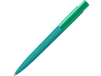 Ручка шариковая RECYCLED PET PEN PRO K transparent GUM soft-touch (Бирюзовый)