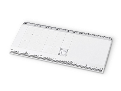 Линейка с игрой Пятнашки (Белый)