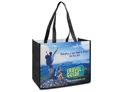 Сумка из нетканого материала PET с возможностью полноцветной печати (Чёрный)