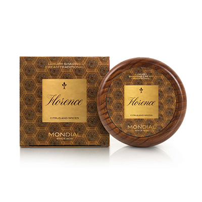 Крем для бритья в деревянной чаше MONDIAL FLORENCE LUXURY SHAVING CREAM TRADITIONAL 140 мл