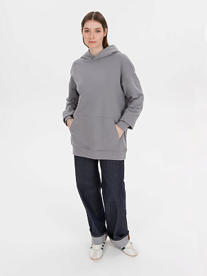 Худи оверсайз унисекс Outshine, серое