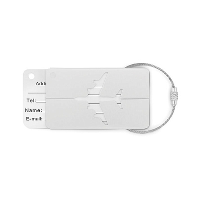 Багажная бирка алюминиевая (Тускло-серебряный)