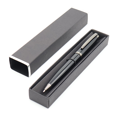 Ручка Betty в коробке Cradle чёрной с серебристым, чёрная (Чёрный)