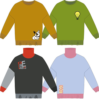 Свитер оверсайз Tricksy Net Grunge на заказ полушерсть