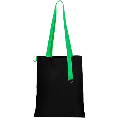 Сумка для покупок Black GLOW 325 г/м², зелёная (Черный/зеленый)