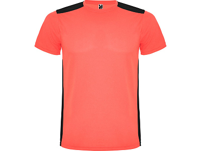 Спортивная футболка Detroit мужская (Неоновый коралловый/черный)