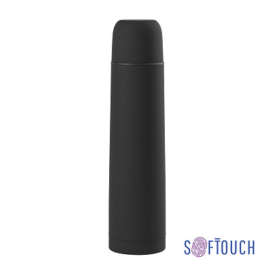 Термос "Родос" 1000 мл, покрытие soft touch  (Черный)