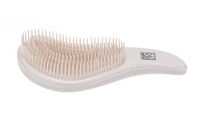 Щетка массажная DEWAL BEAUTY серия"Прованс", с пластиковым штифтом,большая с ручкой, пудровая (Бежевый)