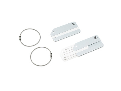 Бирка для багажа, 2 шт (Серебристый)