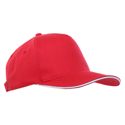 Бейсболка с кантом STAN 5 клиньев хлопок 330, 04 (Красный)