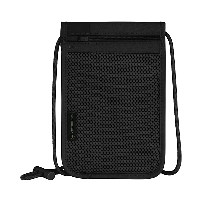 Кошелёк на шею VICTORINOX Travel Essentials Security Neck Pouch, черный, полиэстер, 14х1х22 см
