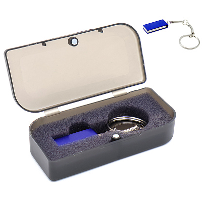 Флешка Slim 16 Гб в футляре, синяя (Синий)