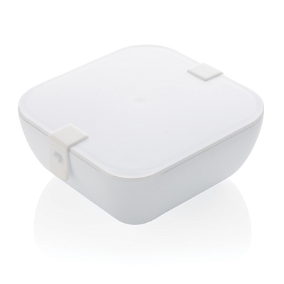 Квадратный ланч-бокс из PP (Белый;)