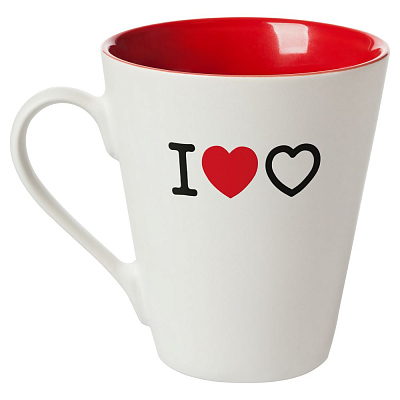 Кружка «Люблю любовь», белая с красным (Красный) Кружка «Люблю любовь», белая с красным (Красный)