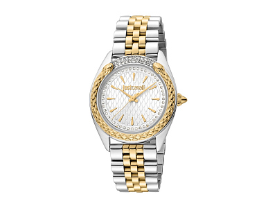 Наручные часы, женские (Корпус- комбинированный (стальной/желтое золото), циферблат- стальной, крепление- стальной/желтое золото)