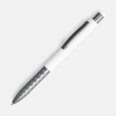 Ручка шариковая Digit Soft Touch со стилусом, белая (Белый)