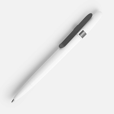 Ручка шариковая Prodir DS5 TSM Metal Clip, белая с серым (Серый)