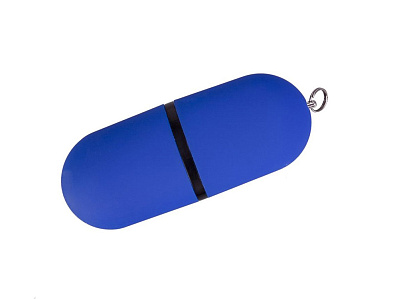 USB 3.0- флешка на 8 Гб Пилюля Soft-touch (Синий)