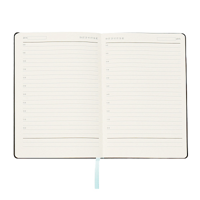 Ежедневник A5 недатированный Simflex в мягком переплёте, бирюзовый