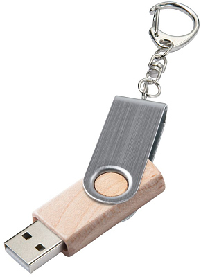 Флешка Twist Wood светлое дерево 16 Гб