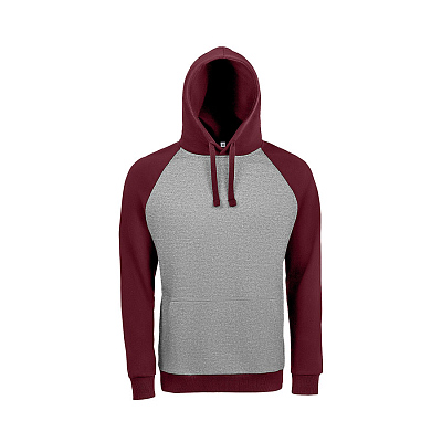 Толстовка унисекс SEATTLE 280 (Серый, бордовый)