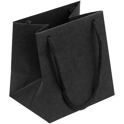 Пакет бумажный под кружку Cupfull, черный (Чёрный)