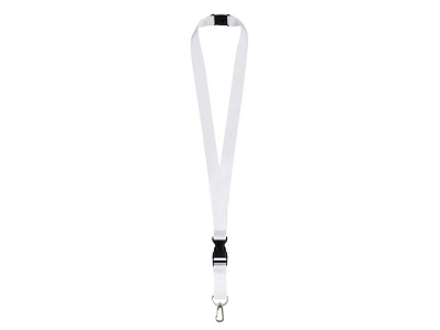 Ланъярд под сублимацию с карабином, межуровневым замком и замком обрыва, 2 см (Белый)