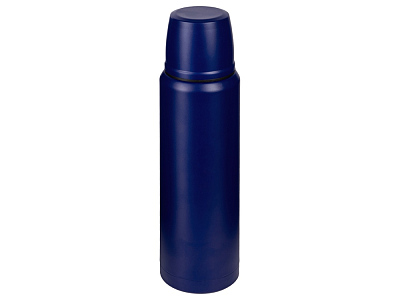 Вакуумный термос с медной изоляцией Stern, крафтовый тубус, 1000 мл (Тёмно-синий)