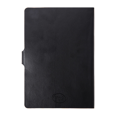 Ежедневник недатированный Stellar, А5, черный, кремовый блок  в линейку, с желтым обрезом