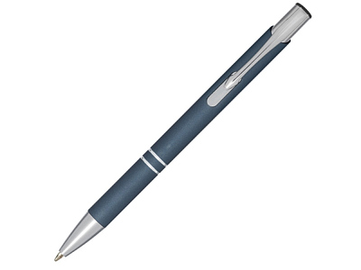 Ручка металлическая шариковая Moneta с антискользящим покрытием (Синий)