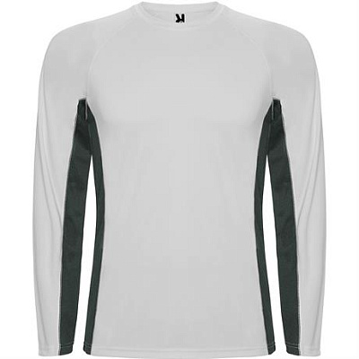 Спортивная футболка SHANGHAI L/S мужская, БЕЛЫЙ/ТЕМНЫЙ ГРАФИТ L (Белый/Темный графит)