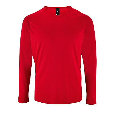 Футболка с длинным рукавом Sporty LSL Men желтый неон (Красный)
