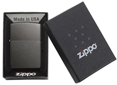 Зажигалка ZIPPO Classic с покрытием Gray Dusk , латунь/сталь, серая, матовая, 38x13x57 мм