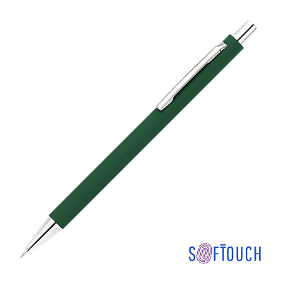 Ручка шариковая "Trade", покрытие soft touch  (Темно-зеленый)