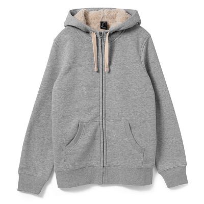 Толстовка унисекс на молнии Sherpa 280  (Серый меланж)