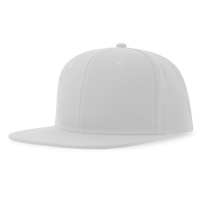Бейсболка "SNAP BACK-S", 6 клиньев, пластиковая застежка (Белый)