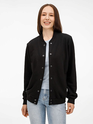 Бомбер унисекс Nuppu, черный (Чёрный)