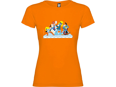 Футболка Бременские музыканты женская (Оранжевый)