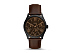 Корпус- черный, циферблат- коричневый, крепление- коричневый