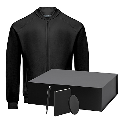 Набор с одеждой TORRES (толстовка, зарядное устройство, блокнот, ручка), черный, L (Чёрный)