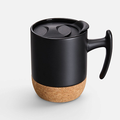 Кружка Corky Grip, черная (Чёрный)