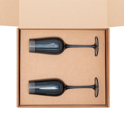 Подарочный набор 2 бокала для шампанского Toscana (Синий)