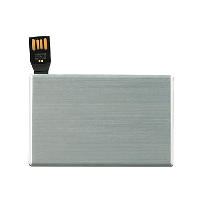 Карточка 20 Визитка металл микро, Серебро матовое, 16Гб (Серебро матовое)