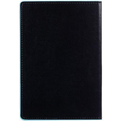 Ежедневник Alanis, недатированный, черный с голубым